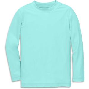 Primary Kids Long Sleeve Rash Guard, Swim Shirt, UPF 50+, Made with Recycled Materials, Stretchy Fabric(Mist)