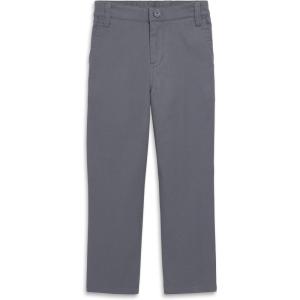 Primary Kids Stretch Chino Elastic-Back Pant, Soft Cotton Twill School Uniform Pants for Boys & Girls with Easy Waistband(Slate Gray)