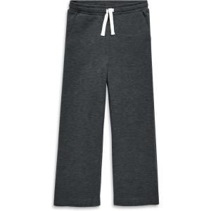 Primary Kids Wide Leg Sweatpant, Soft French Terry Pants for Girls & Boys, Relaxed Fit with Functional Waistband(Heather Charcoal)