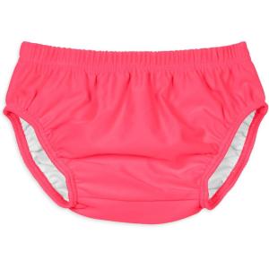 Primary Baby Swim Diaper, UPF 50+, Water Resistant Lining, Made with Recycled Materials (Cantaloupe, Size 12-18M)(Bright Azalea)