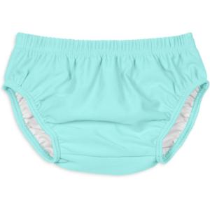 Primary Baby Swim Diaper, UPF 50+, Water Resistant Lining, Made with Recycled Materials (Cantaloupe, Size 12-18M)(Mist)