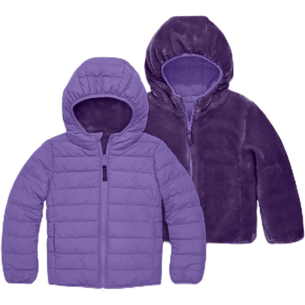 imagePrimary Kids reversible fleece puffer jacketVioletGrape