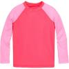 imagePrimary Kids Long Sleeve Baseball Rash Guard UPF 50 Made with Recycled MaterialsBright Azalea Pink Lemonade