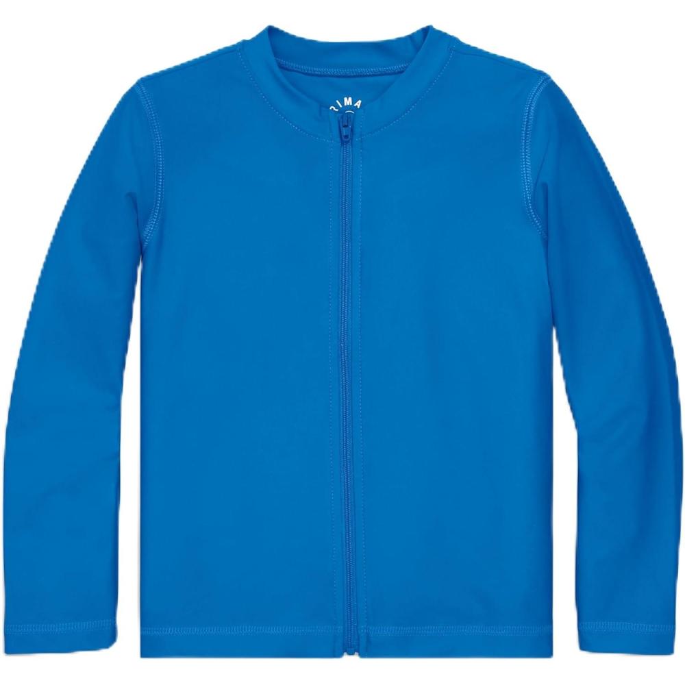 imagePrimary Kids Long Sleeve FullZip Rash Guard UPF 50 Made with Recycled MaterialsBlueberry