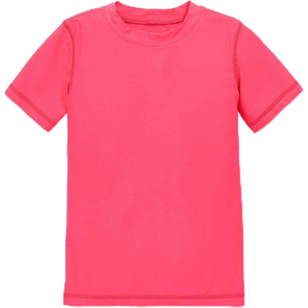 imagePrimary Kids Short Sleeve Rash Guard UPF 50 Made with Recycled MaterialsBright Azalea