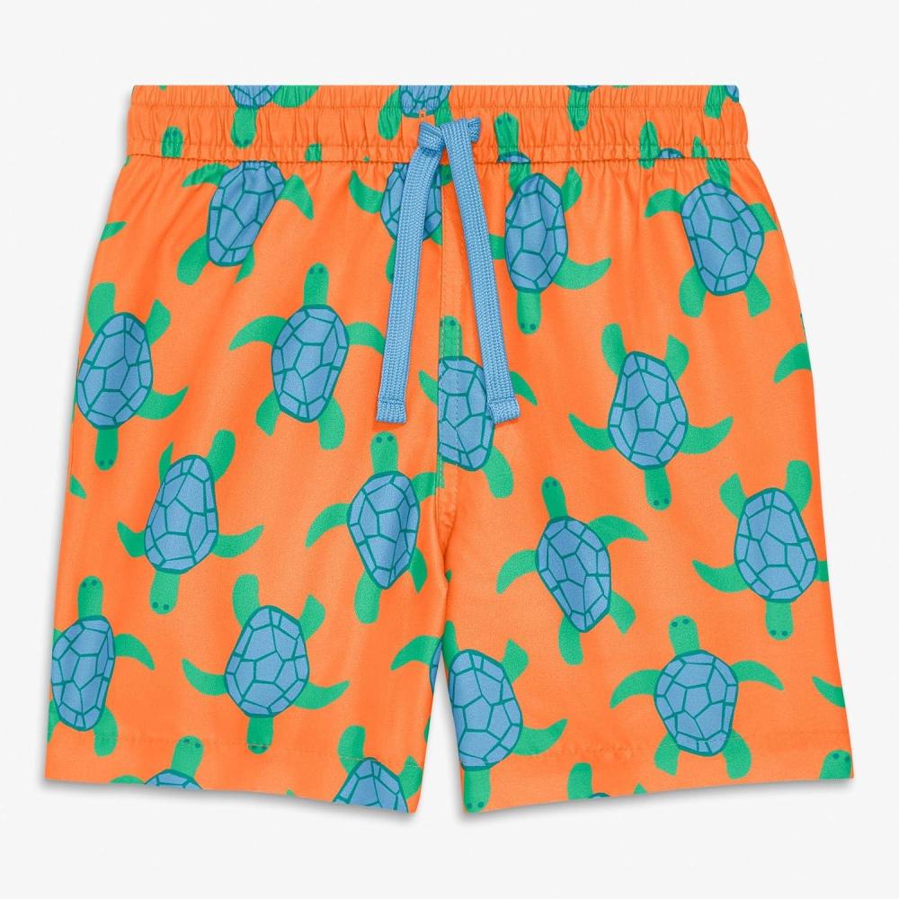 imagePrimary Kids Swim Trunk in Swimming Turtles UPF 50 Made with Recycled MaterialsCantaloupe Sea Turtles
