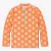 imagePrimary Kids Long Sleeve HalfZip Rash Guard in Cutout Suns UPF 50 Made with Recycled Materials