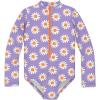 imagePrimary Kids Long Sleeve onePiece Rash Guard in Daisies UPF 50 Made with Recycled MaterialsIris Blooms