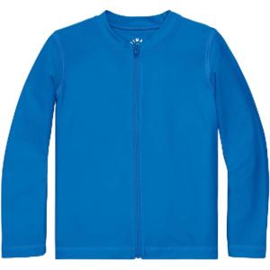 Primary Kids Long Sleeve Full-Zip Rash Guard, UPF 50+, Made with Recycled Materials(Blueberry)