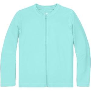 Primary Kids Long Sleeve Full-Zip Rash Guard, UPF 50+, Made with Recycled Materials(Mist)