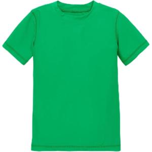 Primary Kids Short Sleeve Rash Guard, UPF 50+, Made with Recycled Materials(Green Apple)