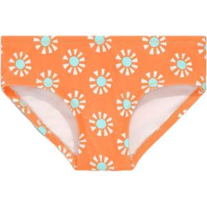 Primary Kids Swim Bikini Bottom in Cutout Suns, UPF 50+, Made with Recycled Materials(Cantaloupe Cutout Suns)
