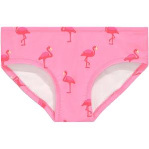 Primary Kids Swim Bikini Bottom in Flamingos, UPF 50+, Made with Recycled Materials(Pink Lemonade Flamingos)