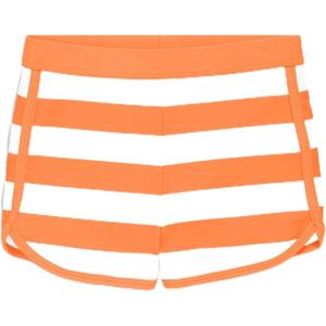 Primary Kids Swim Short in Stripe, UPF 50+, Made with Recycled Materials(Cantaloupe White Stripe)