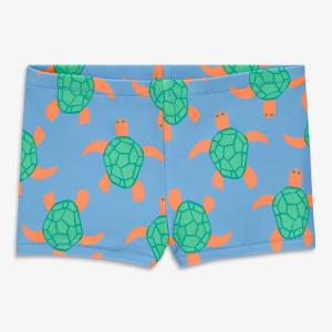 Primary Kids Swim Shortie in Swimming Turtles, UPF 50+, Made with Recycled Materials(Cornflower Sea Turtles)