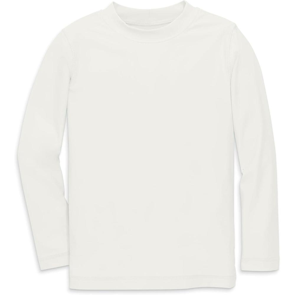 imagePrimary Kids Long Sleeve Rash Guard Swim Shirt UPF 50 Made with Recycled Materials Stretchy FabricWhite Cloud