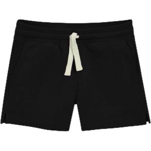Primary Kids Track Short, 100% Cotton Pull-On Shorts(Black)