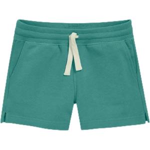 Primary Kids Track Short, 100% Cotton Pull-On Shorts(Sunwashed-teal)