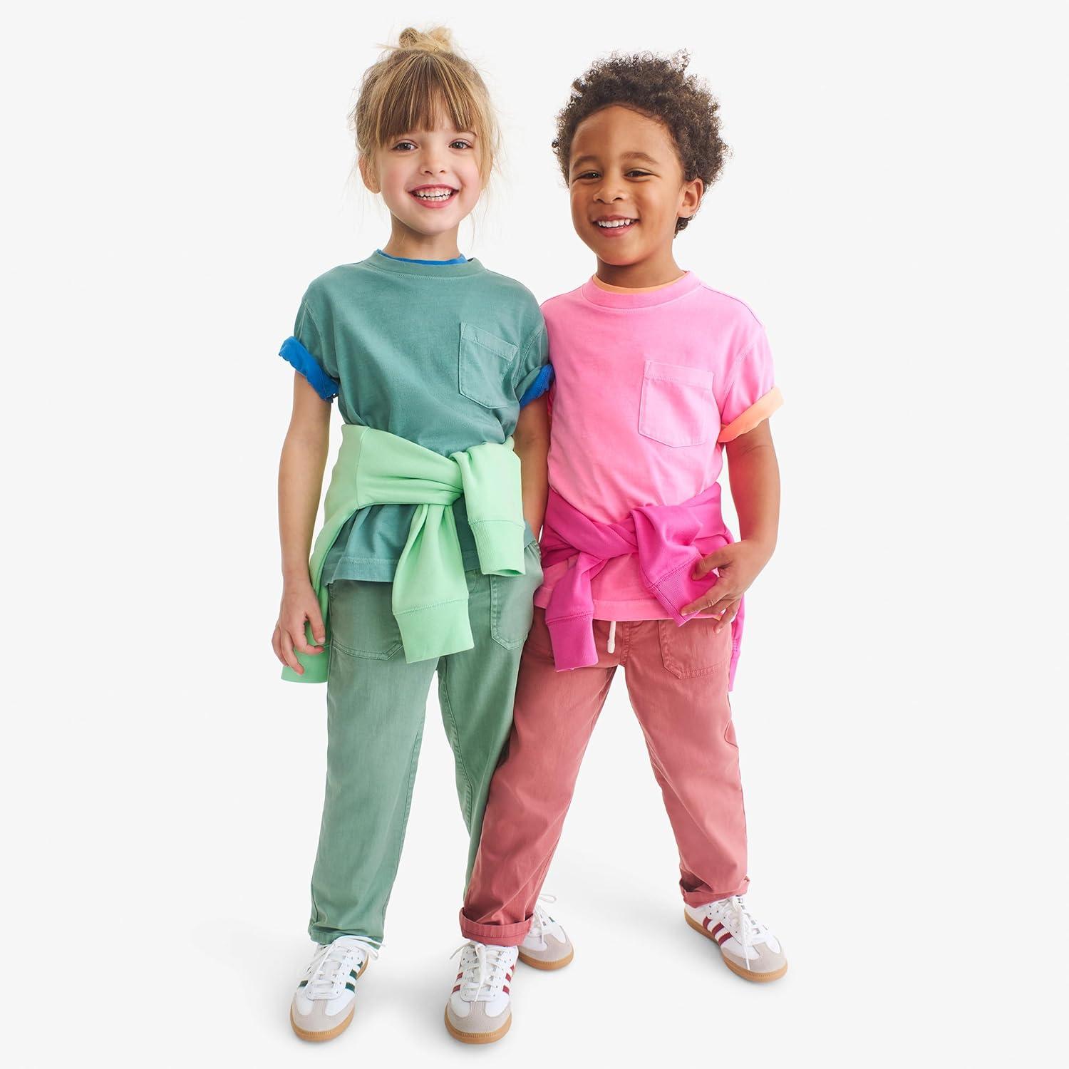 imagePrimary Kids GarmentDyed Pocket Tee Soft 100 Cotton TShirtSunwashed Teal