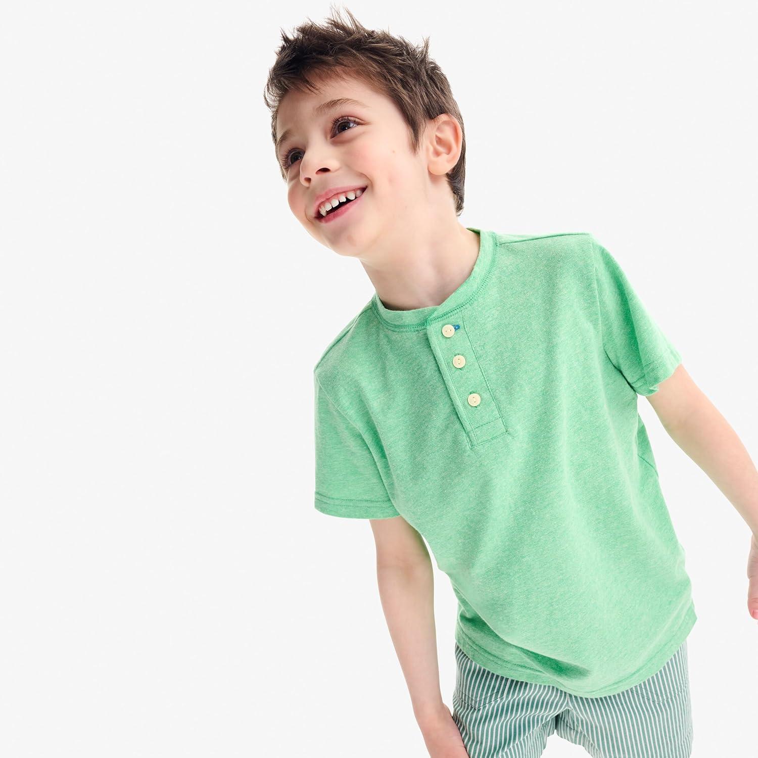 imagePrimary Kids Heathered Henley TeeBlueberry