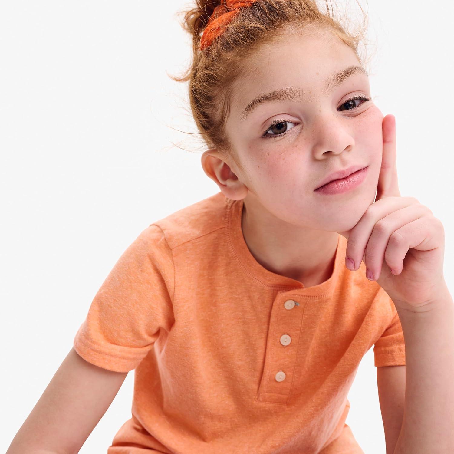 imagePrimary Kids Heathered Henley TeeIris