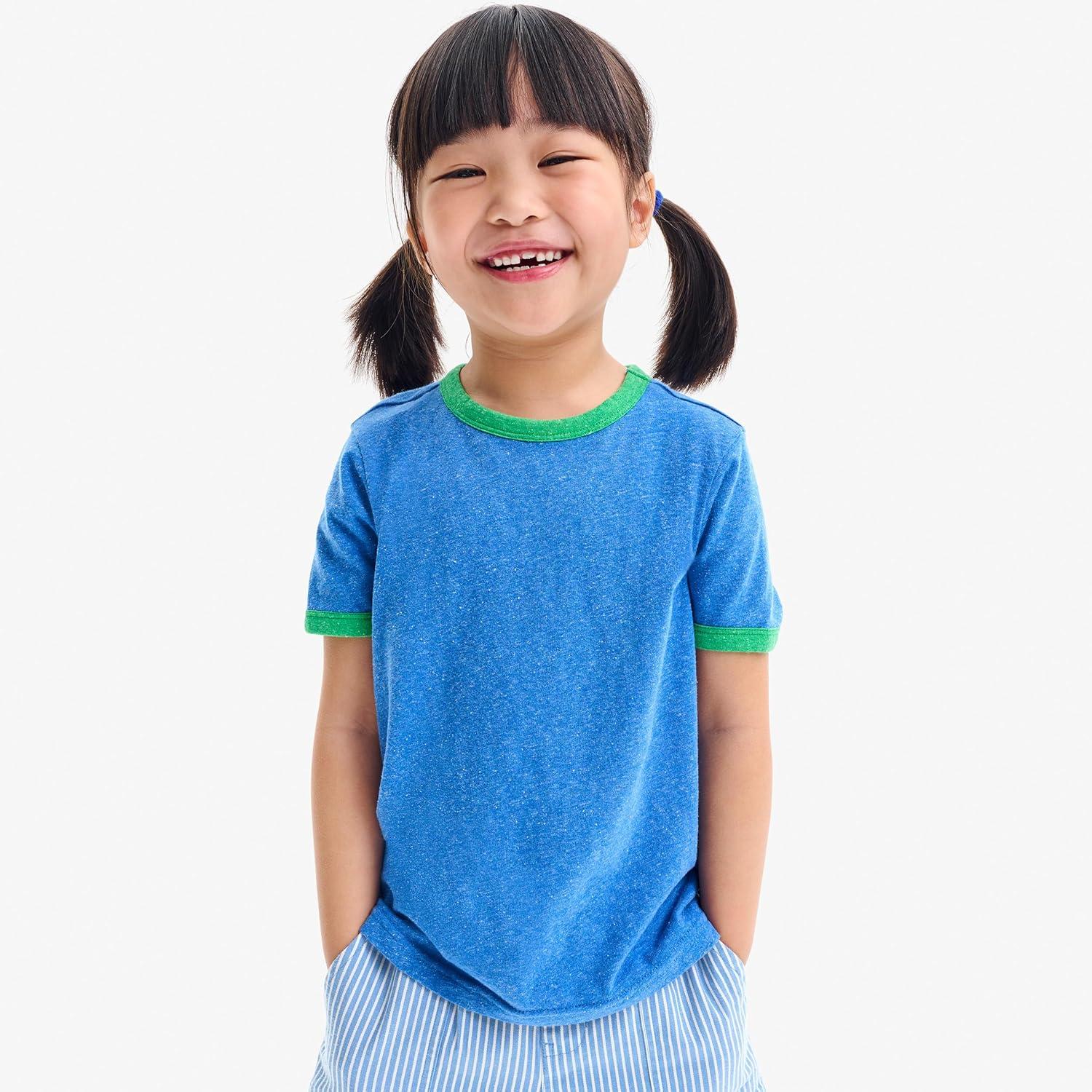 imagePrimary Kids Heathered Ringer TeeMoonlight