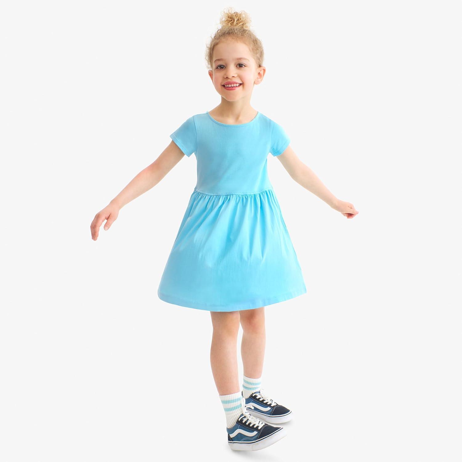 imagePrimary Kids Perfect Pocket Dress 100 Cotton Dress with PocketsLagoon