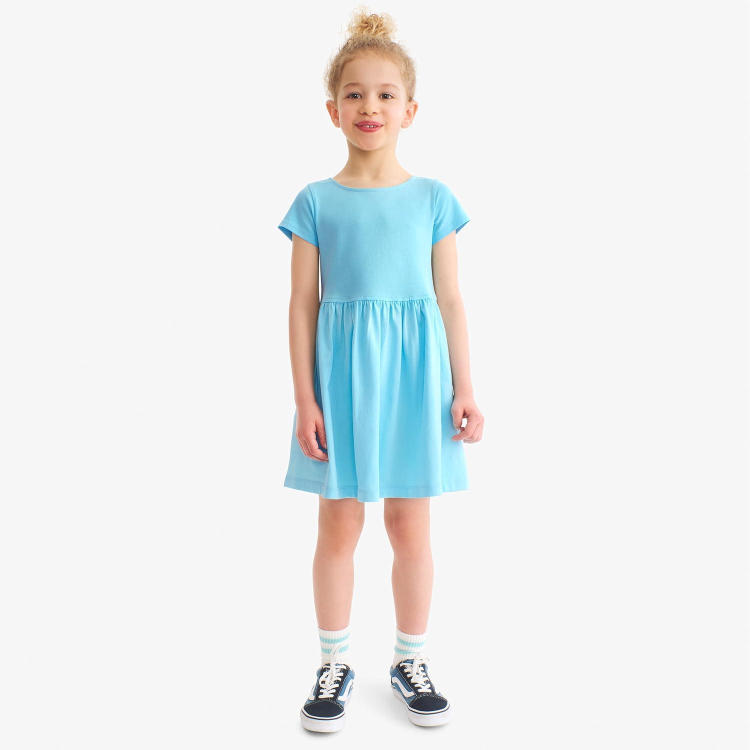 imagePrimary Kids Perfect Pocket Dress 100 Cotton Dress with PocketsViolet