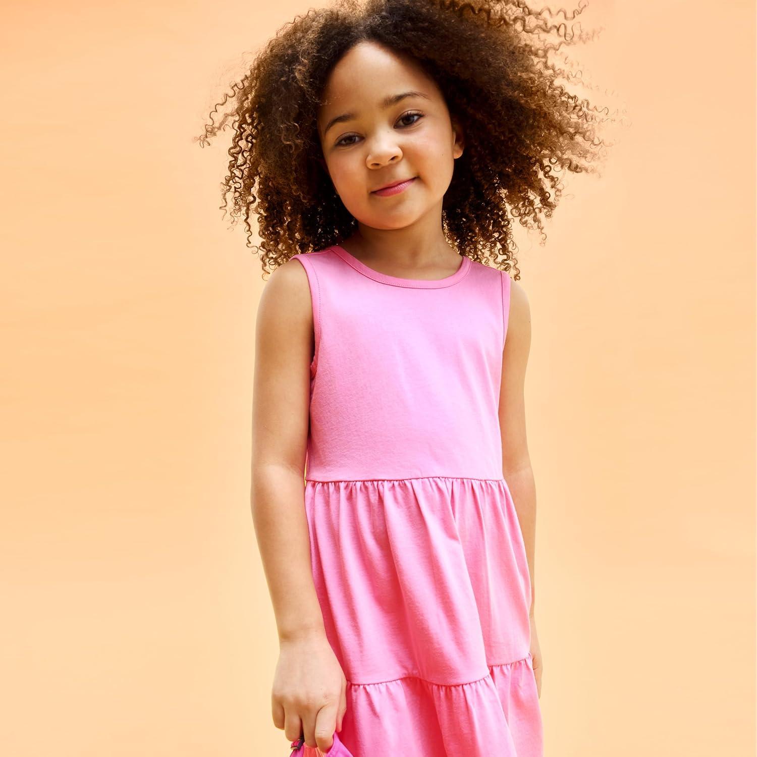 imagePrimary Kids Tiered CrossBack Tank DressHydrangea