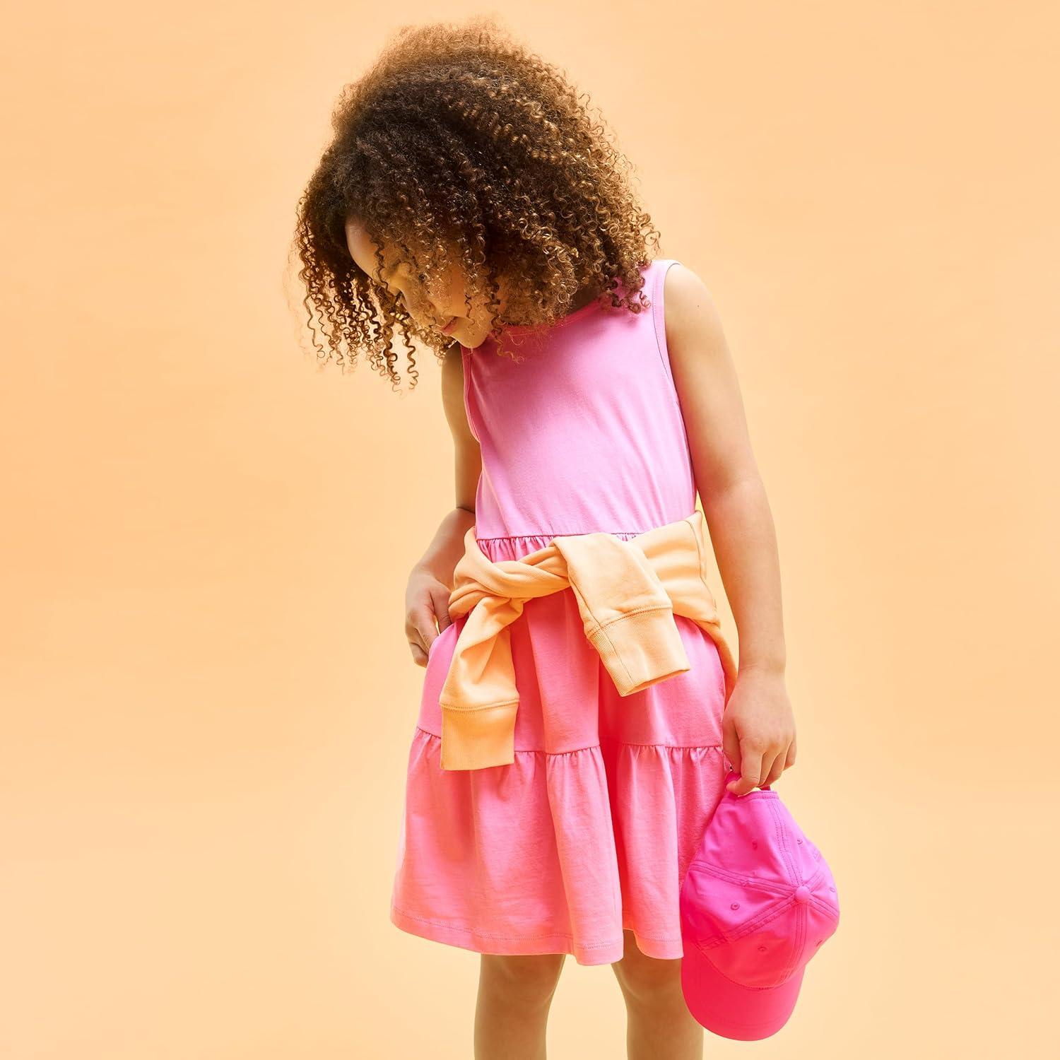 imagePrimary Kids Tiered CrossBack Tank DressSeahorse