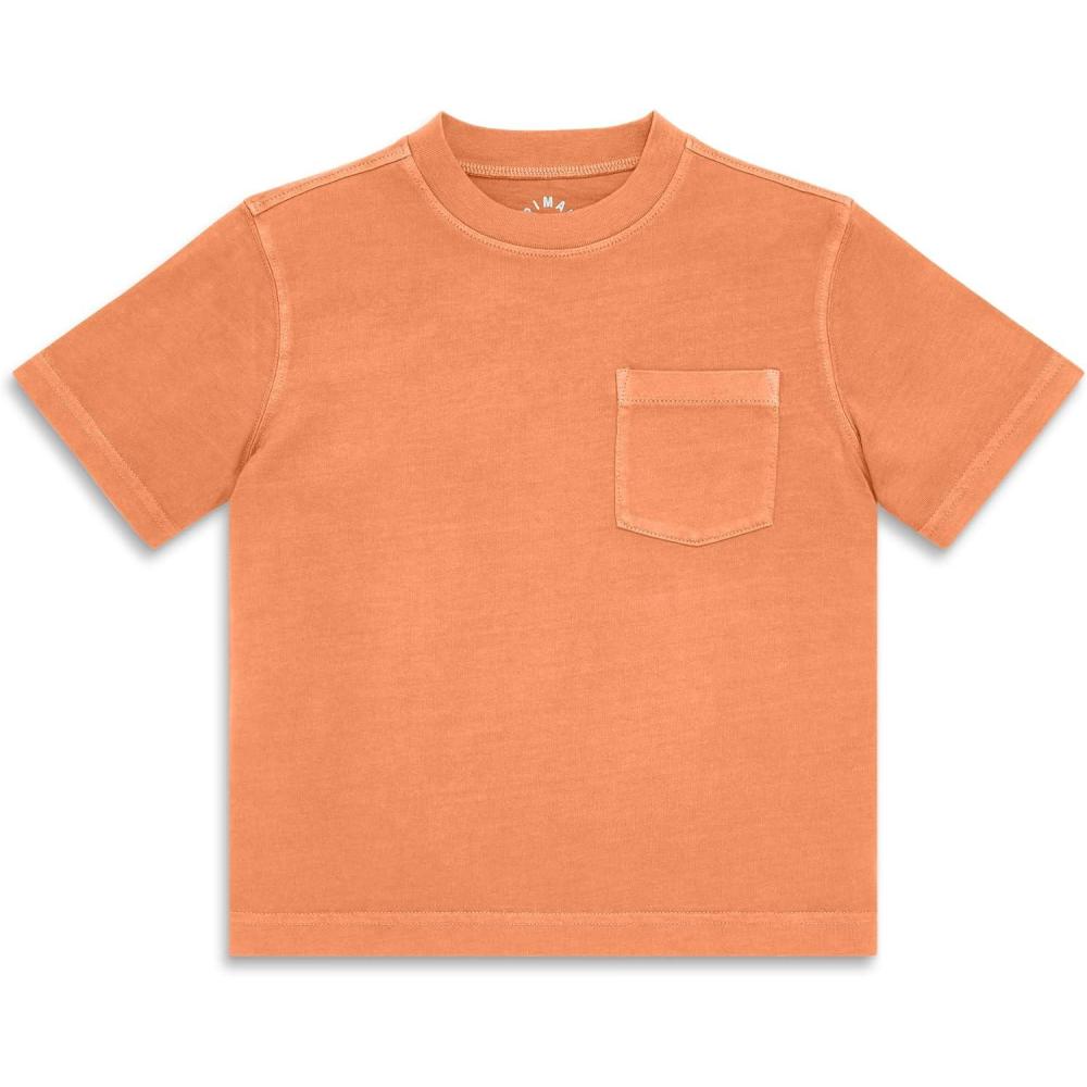 imagePrimary Kids GarmentDyed Pocket Tee Soft 100 Cotton TShirtGoldfish