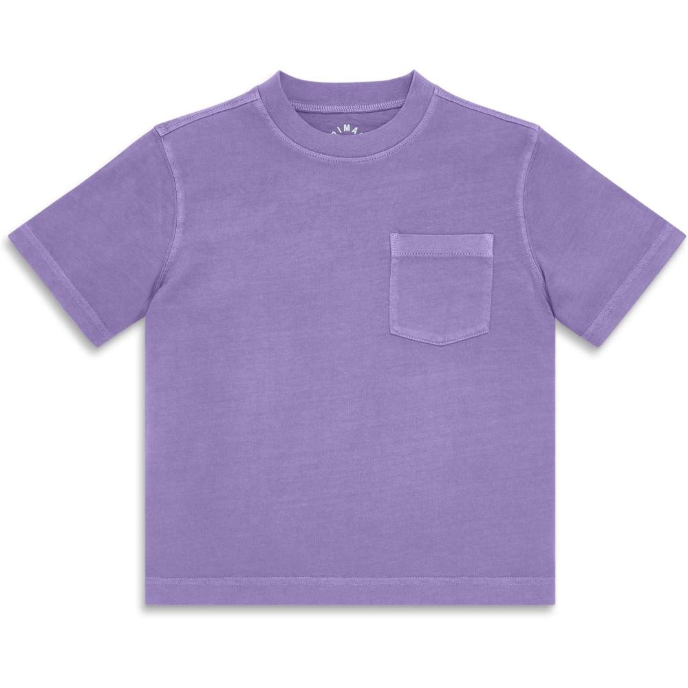 imagePrimary Kids GarmentDyed Pocket Tee Soft 100 Cotton TShirtIris