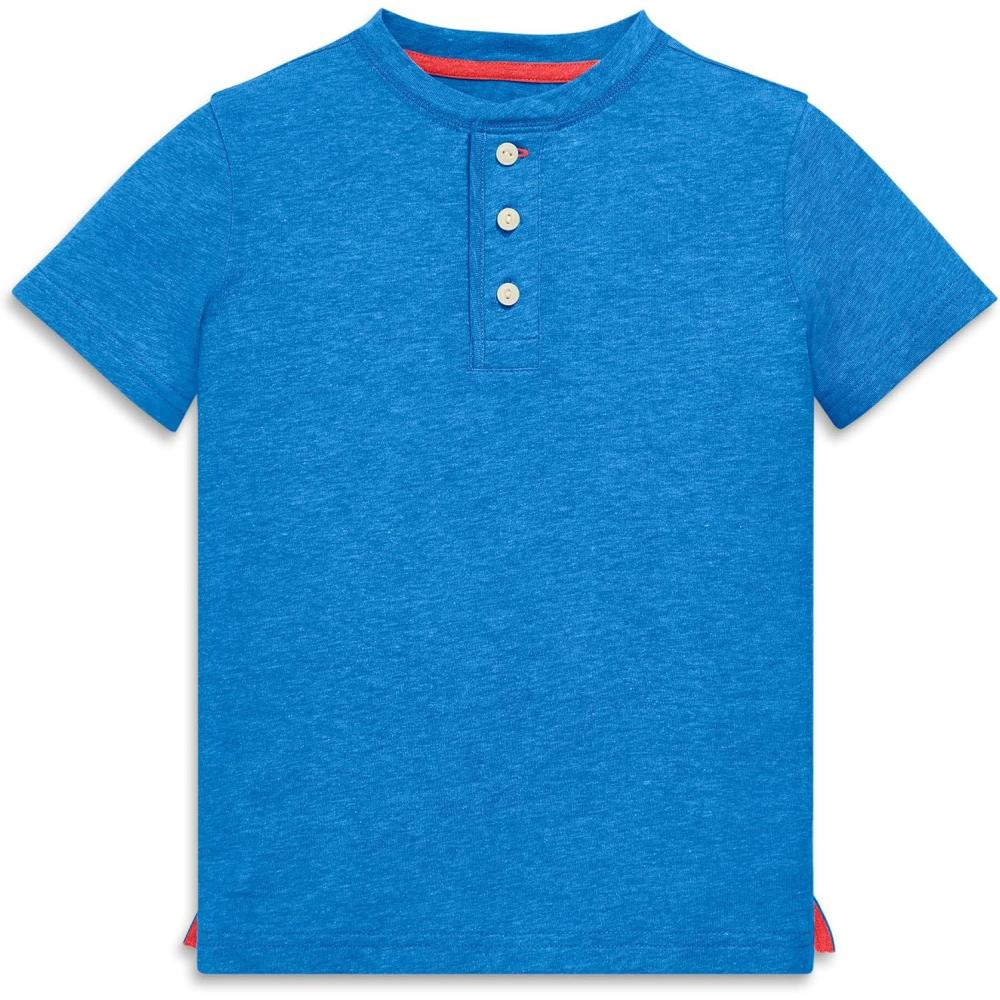 imagePrimary Kids Heathered Henley TeeBlueberry