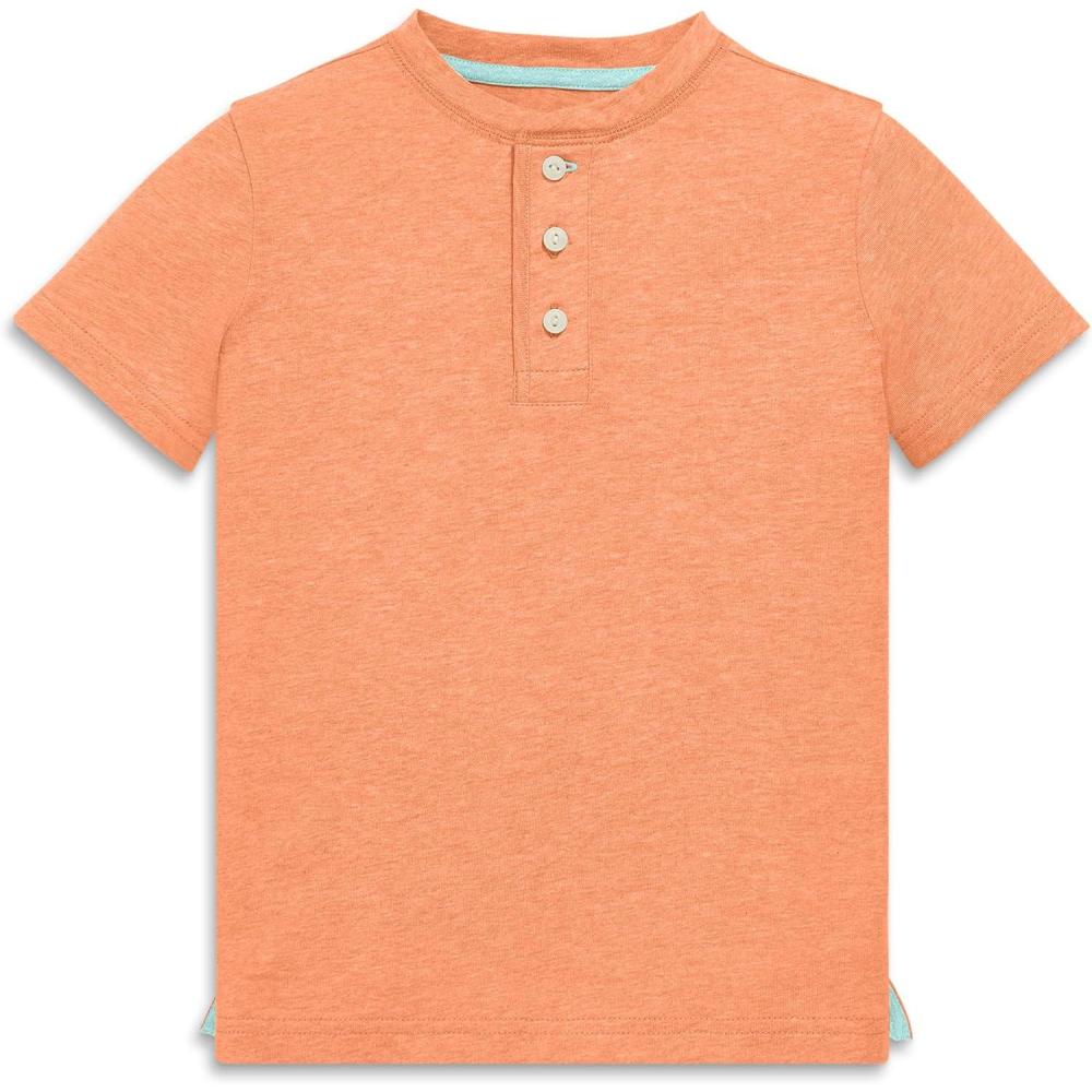 imagePrimary Kids Heathered Henley TeeGoldfish