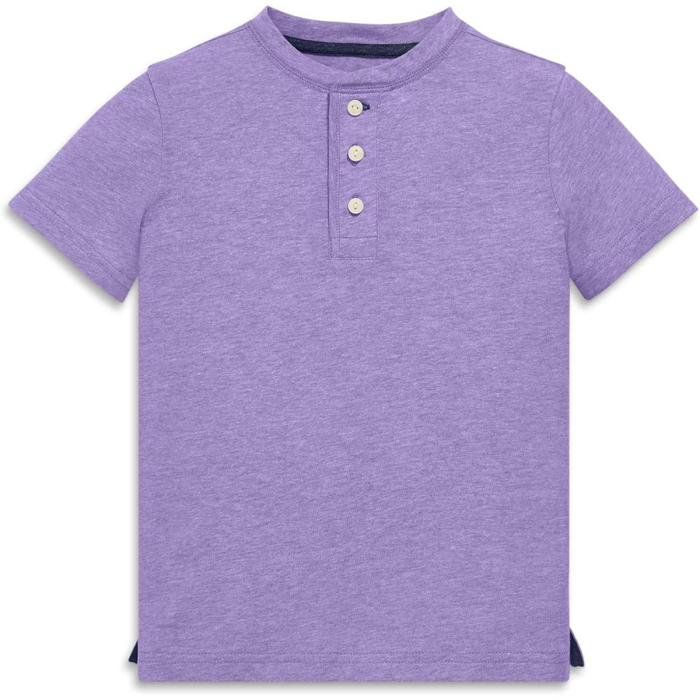 imagePrimary Kids Heathered Henley TeeIris