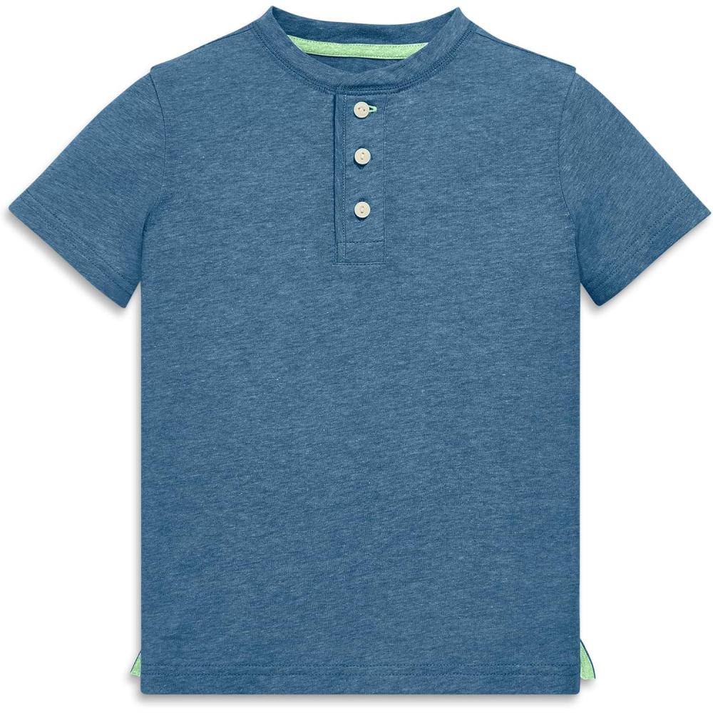 imagePrimary Kids Heathered Henley TeeMoonlight