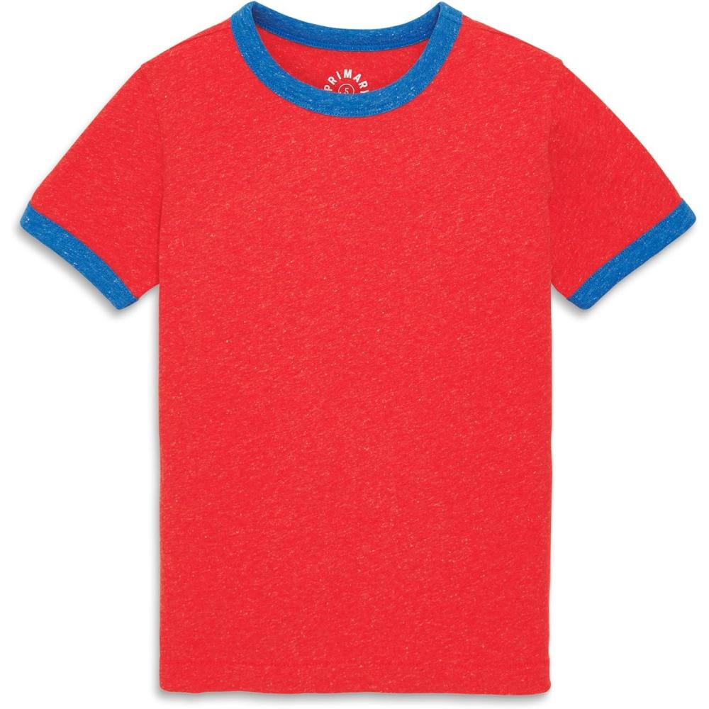 imagePrimary Kids Heathered Ringer TeePoppy