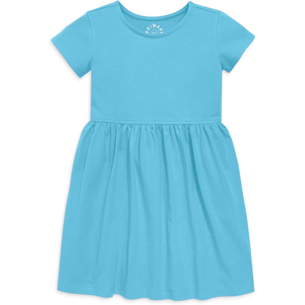 imagePrimary Kids Perfect Pocket Dress 100 Cotton Dress with PocketsLagoon