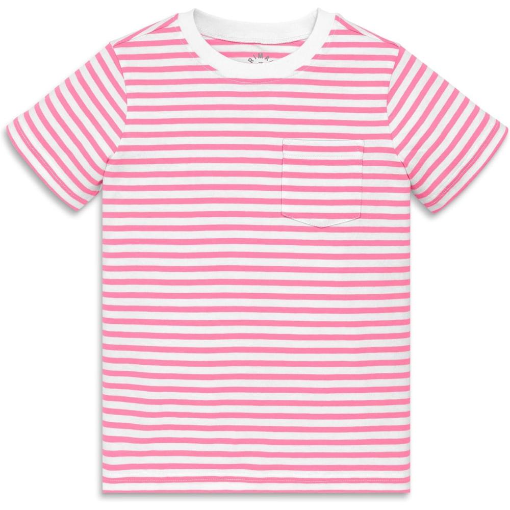 imagePrimary Kids Stripe Pocket Tee Soft 100 Cotton TShirtTaffy White Stripe