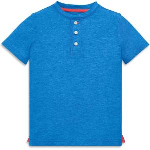 Primary Kids Heathered Henley Tee(Blueberry)