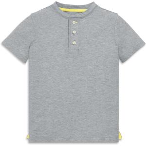 Primary Kids Heathered Henley Tee(Heather Gray)