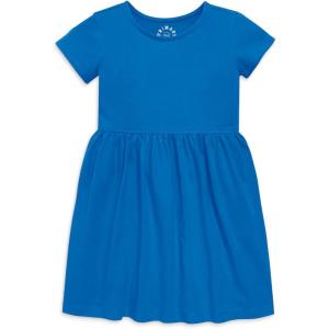 Primary Kids Perfect Pocket Dress, 100% Cotton Dress with Pockets(Blueberry)