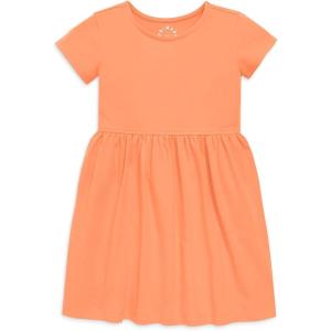 Primary Kids Perfect Pocket Dress, 100% Cotton Dress with Pockets(Goldfish)