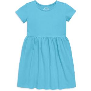 Primary Kids Perfect Pocket Dress, 100% Cotton Dress with Pockets(Lagoon)