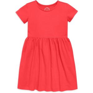 Primary Kids Perfect Pocket Dress, 100% Cotton Dress with Pockets(Strawberry)