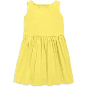 Primary Kids Recess Dress, 100% Cotton Dress with Pockets(Banana)