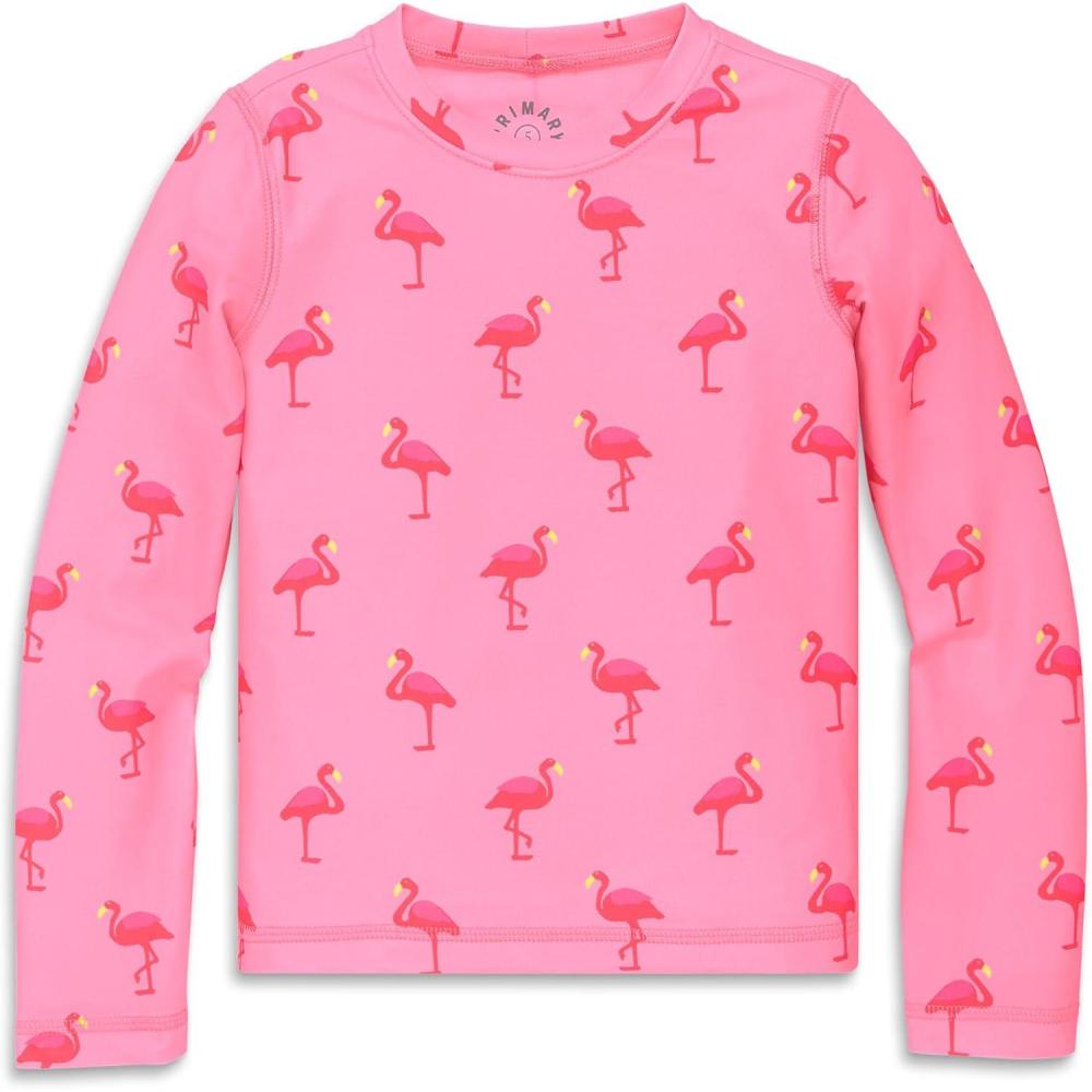 imagePrimary Kids Long Sleeve Swim Top in Flamingos Swim Shirt UPF 50 Made with Recycled MaterialsPink Lemonade Flamingos