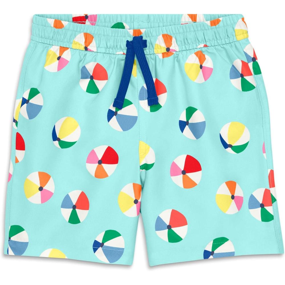 imagePrimary Kids Swim Trunk in Beach Balls UPF 50 Made with Recycled MaterialsMist Beach Balls