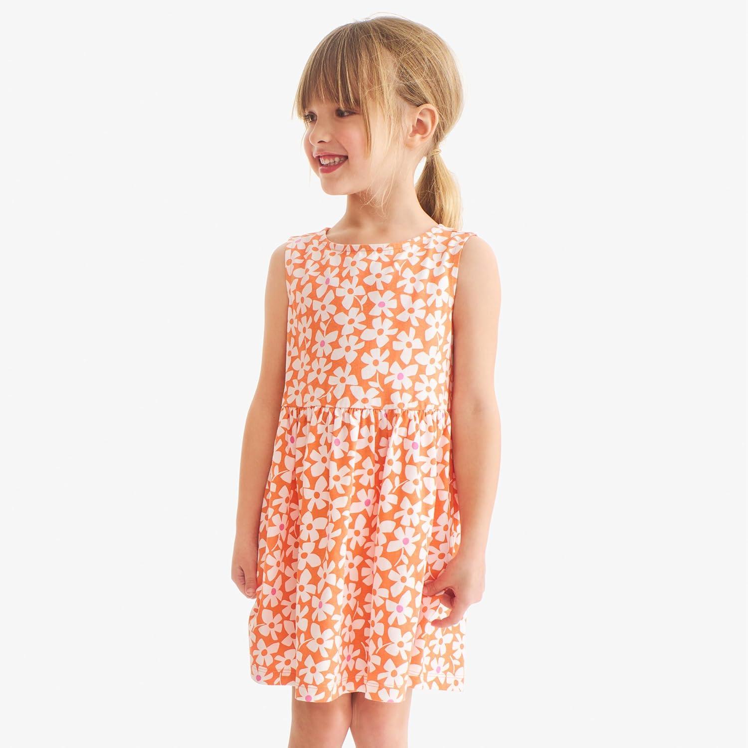 imagePrimary Kids Recess Dress 100 Cotton Dress with Pockets in Blooms