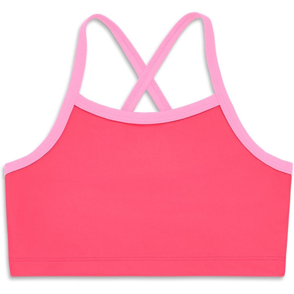 imagePrimary Kids Crossback Swim top UPF 50 Made with Recycled MaterialsBright Azalea